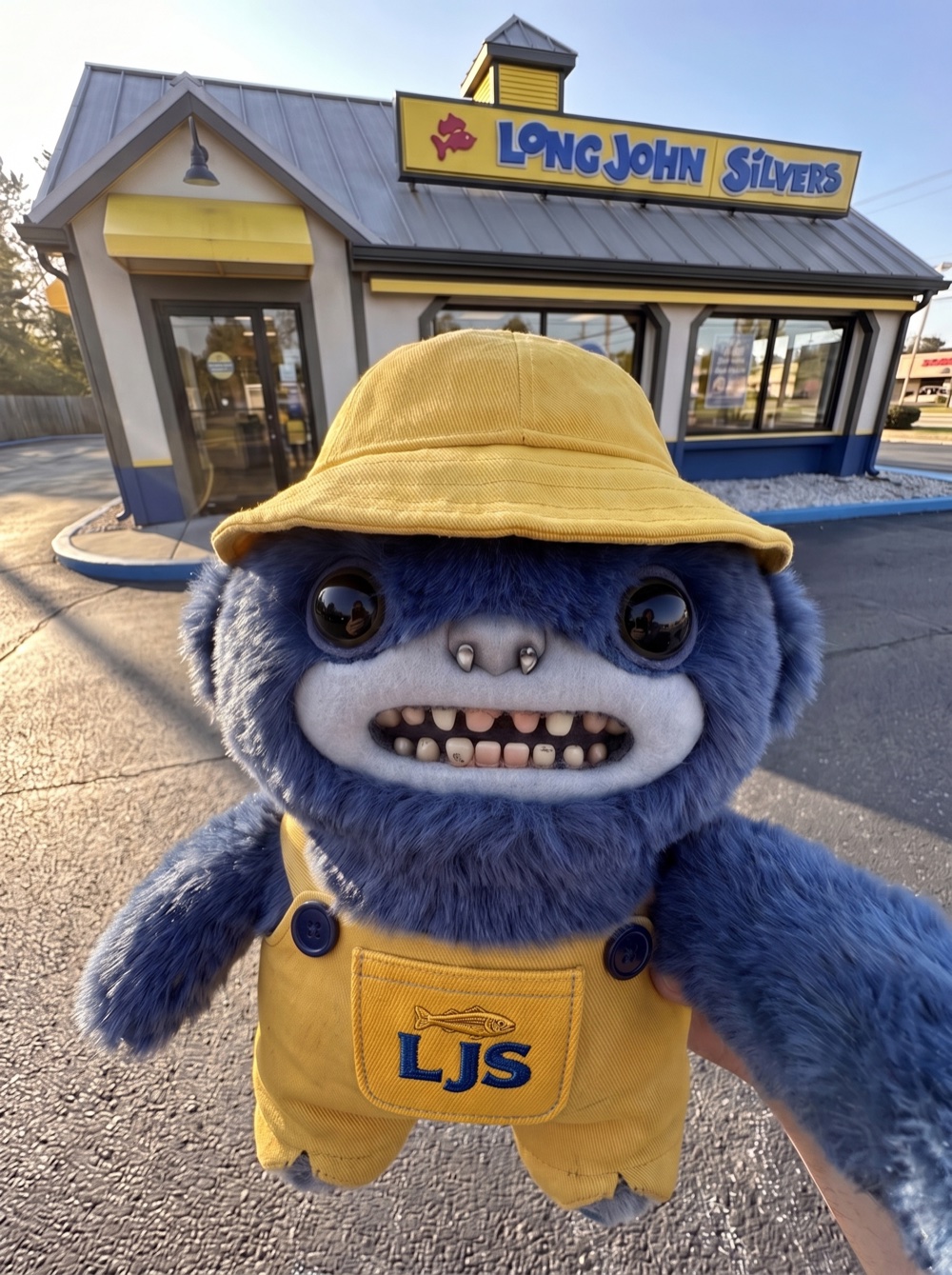 Fans would take it here first: the Fuggler posing at the LJS drive-thru.