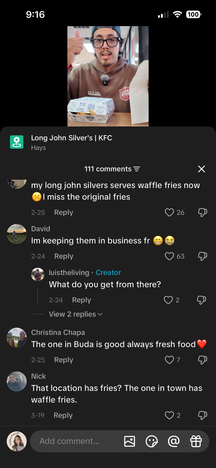 The exact line the campaign is built on: straight from a real comment section.